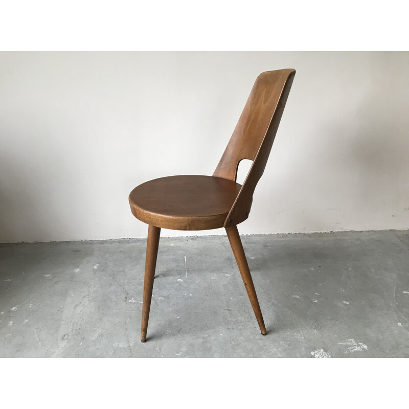 Set of 6 vintage bistro chairs for Baumann, 1950