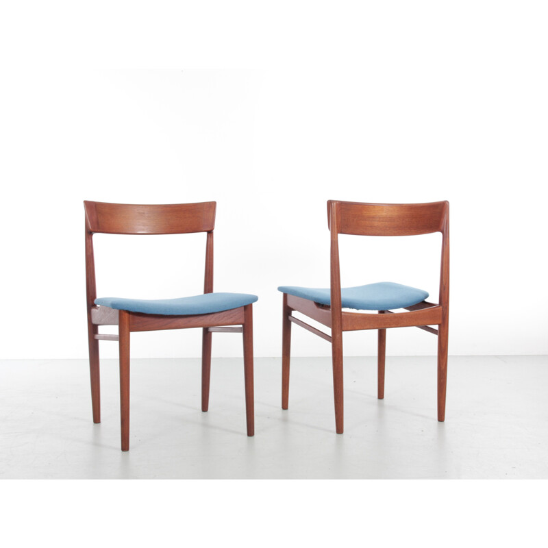 Paar vintage Scandinavische teakhouten stoelen van Harry Rosengren Hansen voor Brande Møbelindustri, 1960