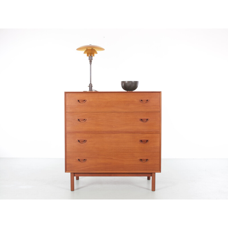 Scandinavian solid teak chest of drawers by Peter Hvidt and Orla Mølgaard Nielsen