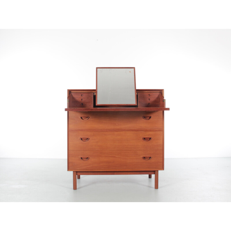 Scandinavian solid teak chest of drawers by Peter Hvidt and Orla Mølgaard Nielsen