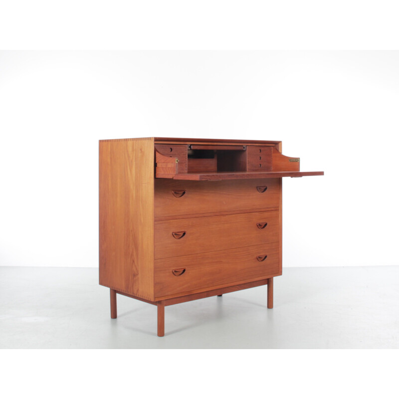 Scandinavian solid teak chest of drawers by Peter Hvidt and Orla Mølgaard Nielsen