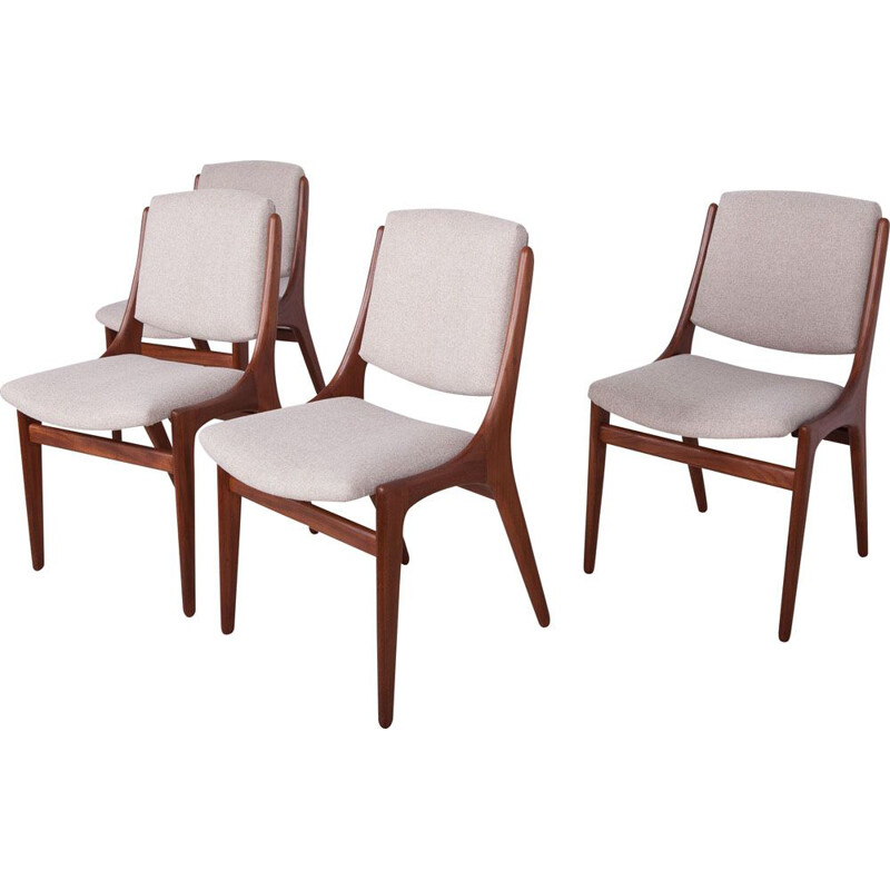 Ensemble de 4 chaises vintage de Johannes Andersen, 1960