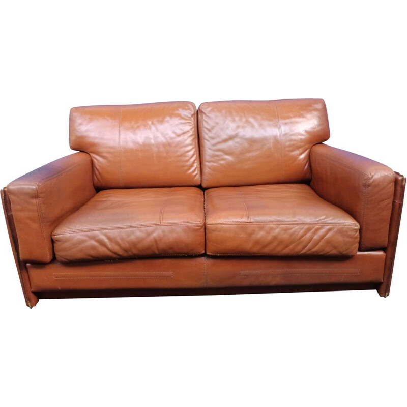 Vintage leather sofa by Baxter Miami