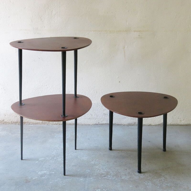 Partroy vintage nesting tables by Pierre Cruège, 1950