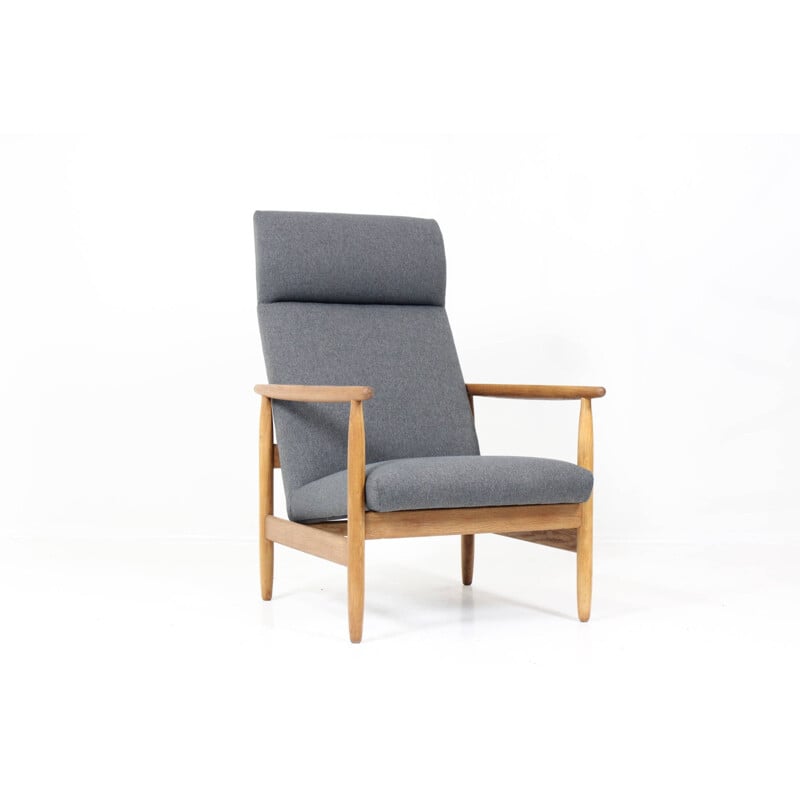 Fauteuil FDB Møbler en chêne et tissu, E.A. JOHANSSON - 1960