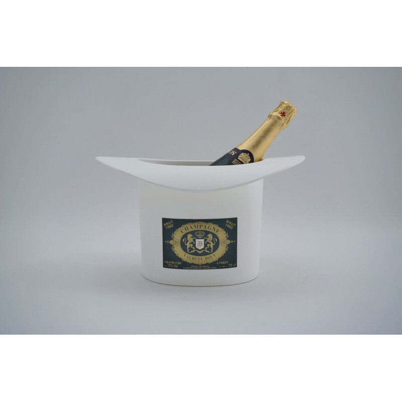 Secchiello per ghiaccio da champagne vintage a cilindro per Laurent Bouy, Francia 1990