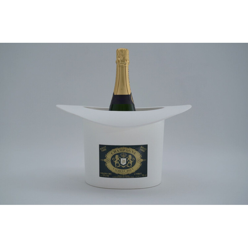Seau à glace à champagne top hat vintage pour Laurent Bouy, France 1990