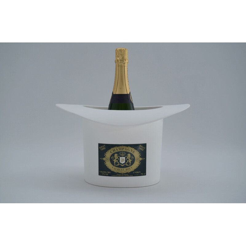 Vintage top hat champagne ice bucket for Laurent Bouy, France 1990