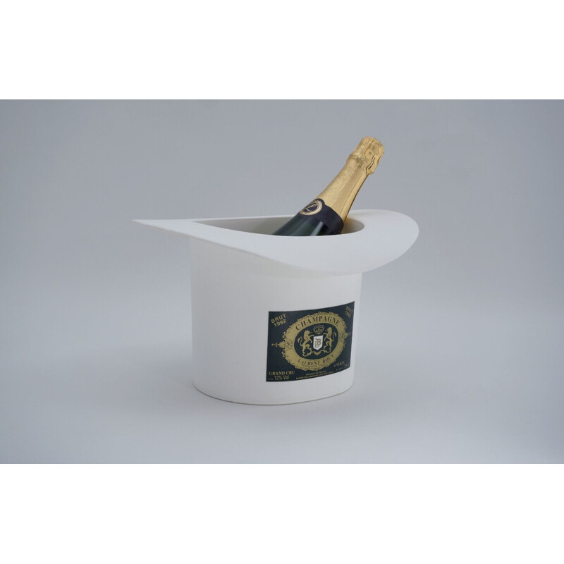 Vintage top hat champagne ice bucket for Laurent Bouy, France 1990