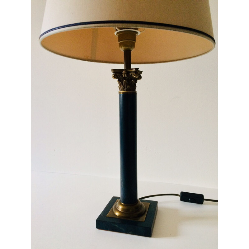 Vintage Corinthian Colom table lamp by Lustrerie Deknudt, Belgium 1980s