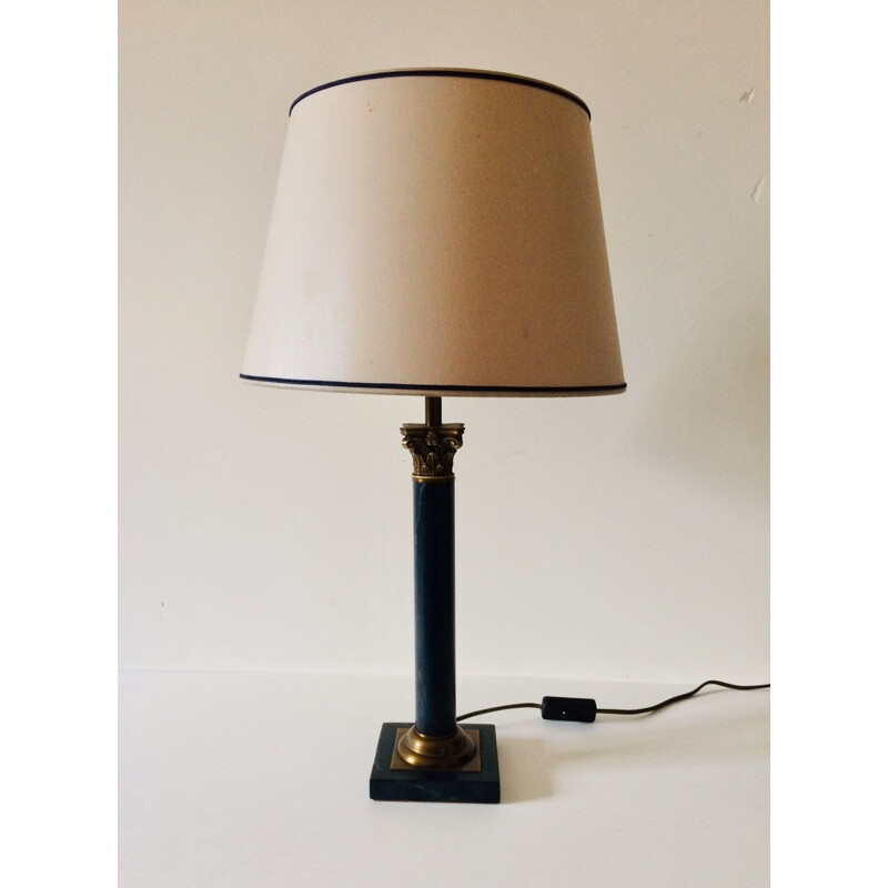 Vintage Corinthian Colom table lamp by Lustrerie Deknudt, Belgium 1980s