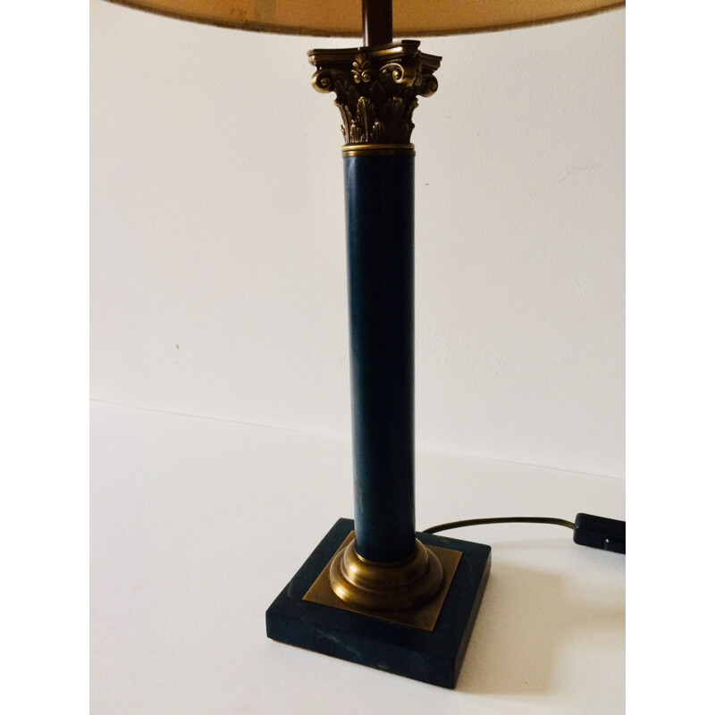 Vintage Corinthian Colom table lamp by Lustrerie Deknudt, Belgium 1980s