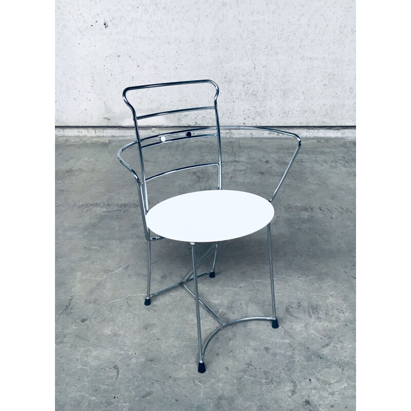 Par de cadeiras de metal cromado "Eridiana" de Antonio Citterio para Xilitalia, Itália 1980