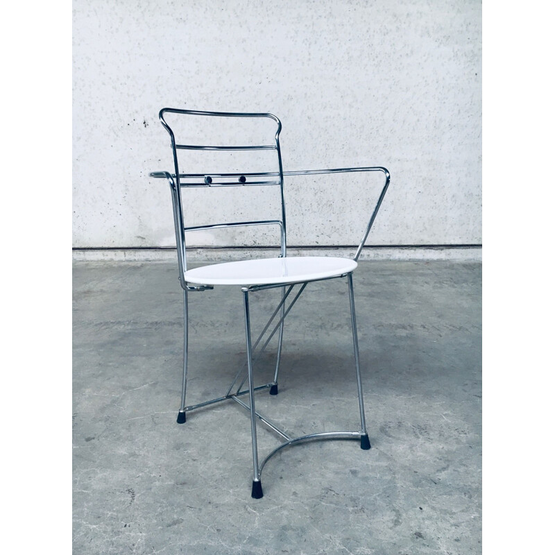 Ein Paar Vintage-Stühle aus verchromtem Metall "Eridiana" von Antonio Citterio für Xilitalia, Italien 1980