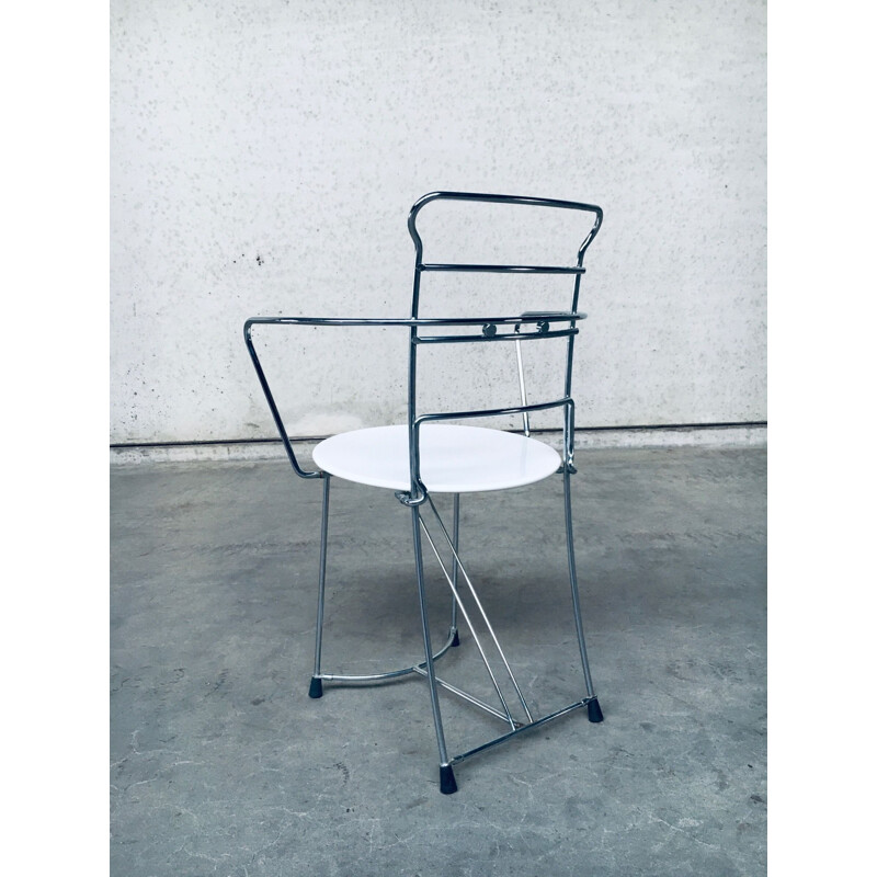 Ein Paar Vintage-Stühle aus verchromtem Metall "Eridiana" von Antonio Citterio für Xilitalia, Italien 1980