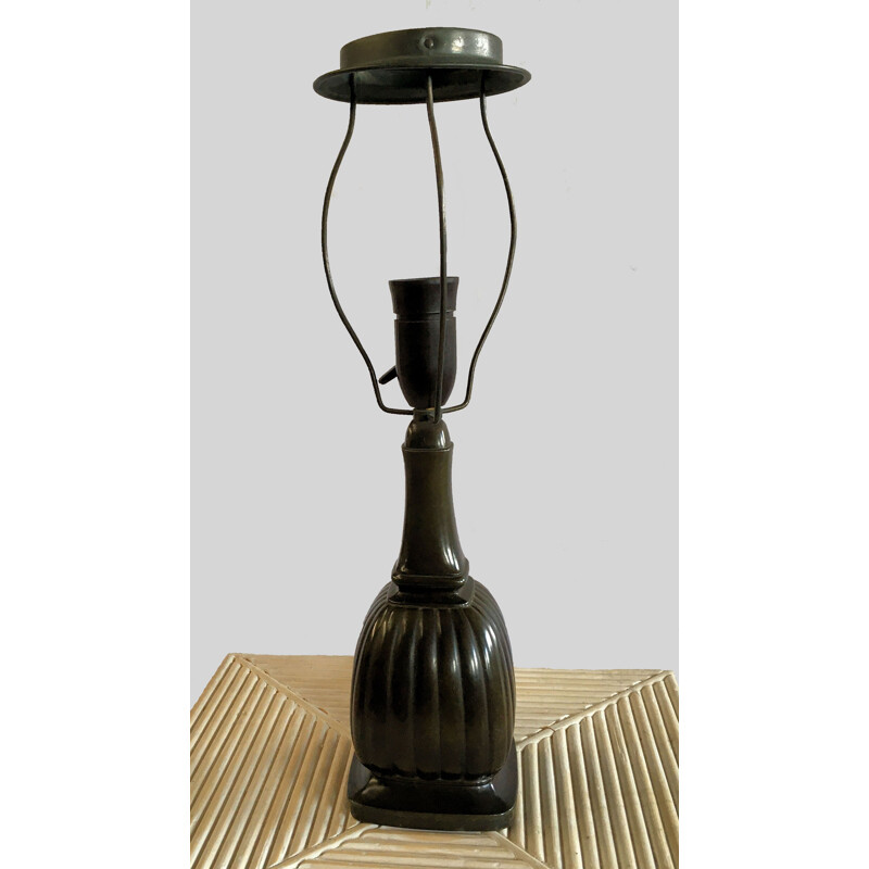 Lampada da tavolo art déco vintage in metallo di Just Andersen, 1930