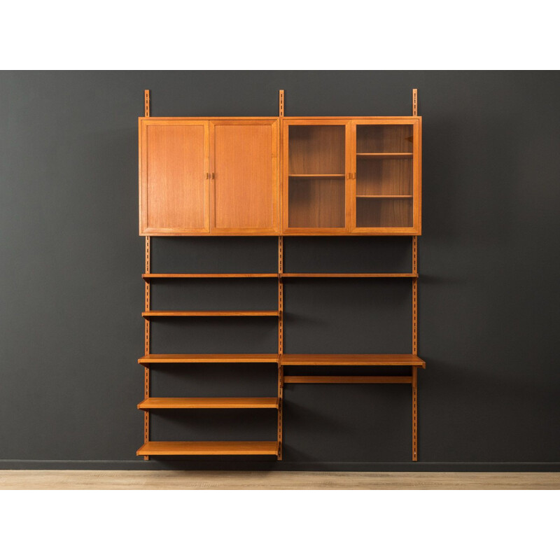 Vintage teak wall unit by Kai Kristiansen for Fm Møbler, Denmark 1960s