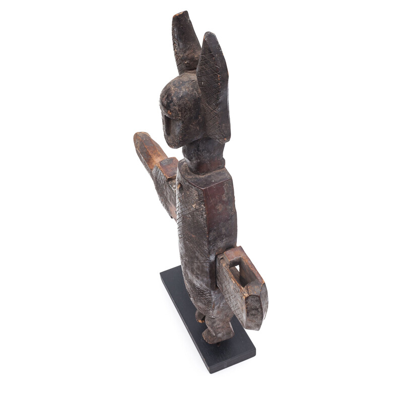 Vintage Dogon granary lock on base