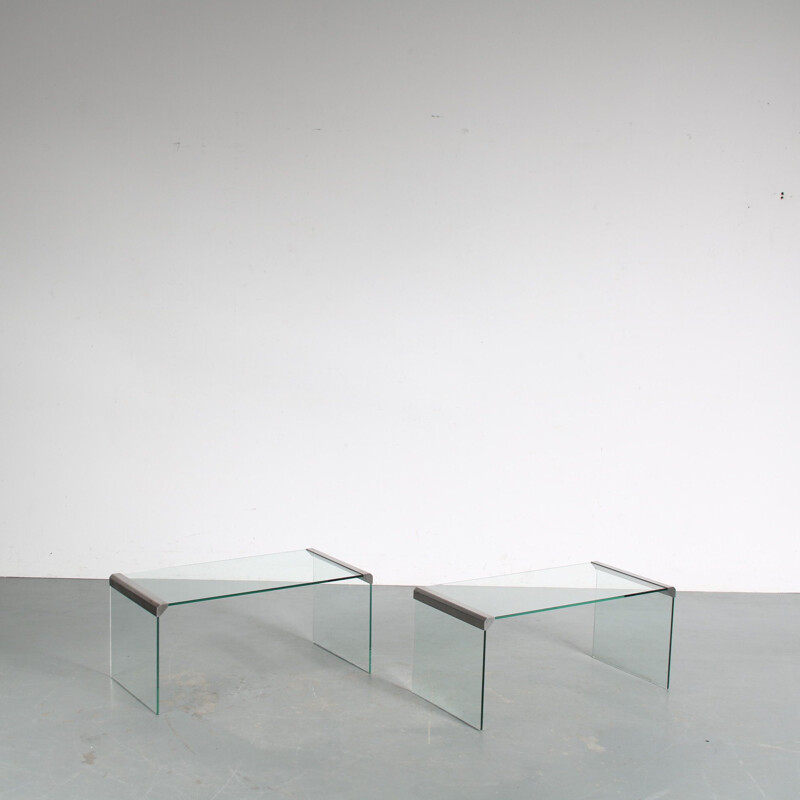 Pair of vintage rectangular side tables by Gallotti & Radice, Italy 1970s