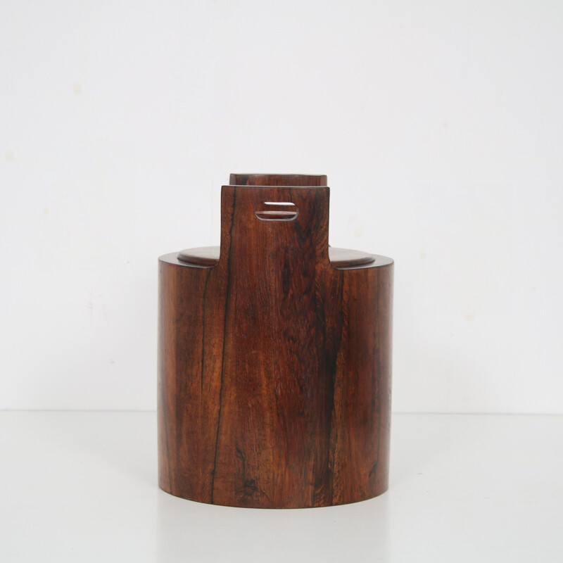 Vintage wooden ice bucket by Jean Gillon, Brazil 1960