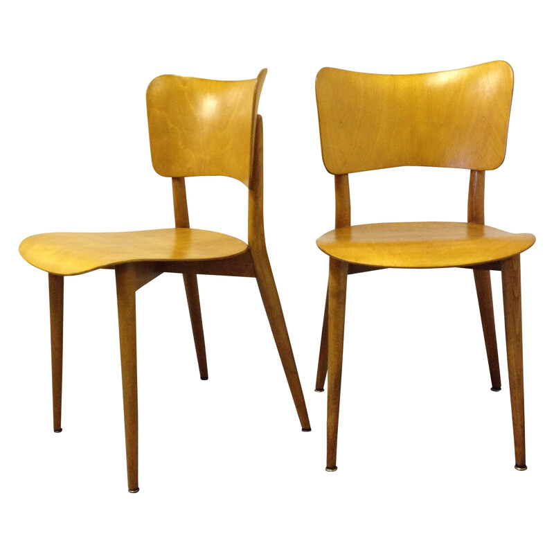 Suite de 4 chaises, Max BILL - années 50