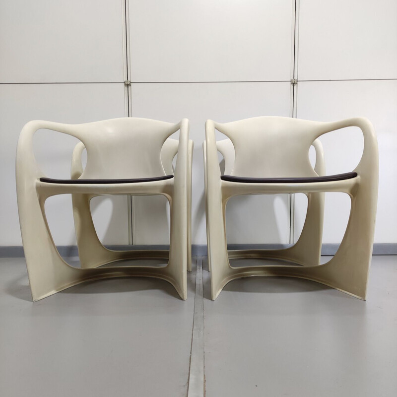 Ensemble de 4 fauteuils vintage Casala par Alexander Begge, Allemagne 1974
