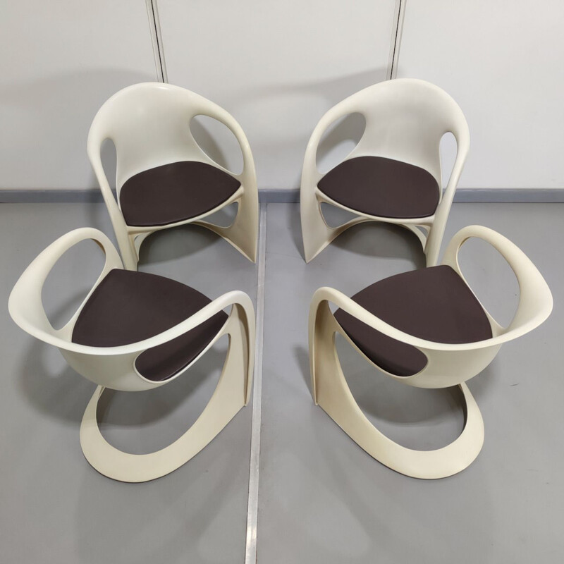 Set of 4 vintage Casala armchairs by Alexander Begge, Germany 1974