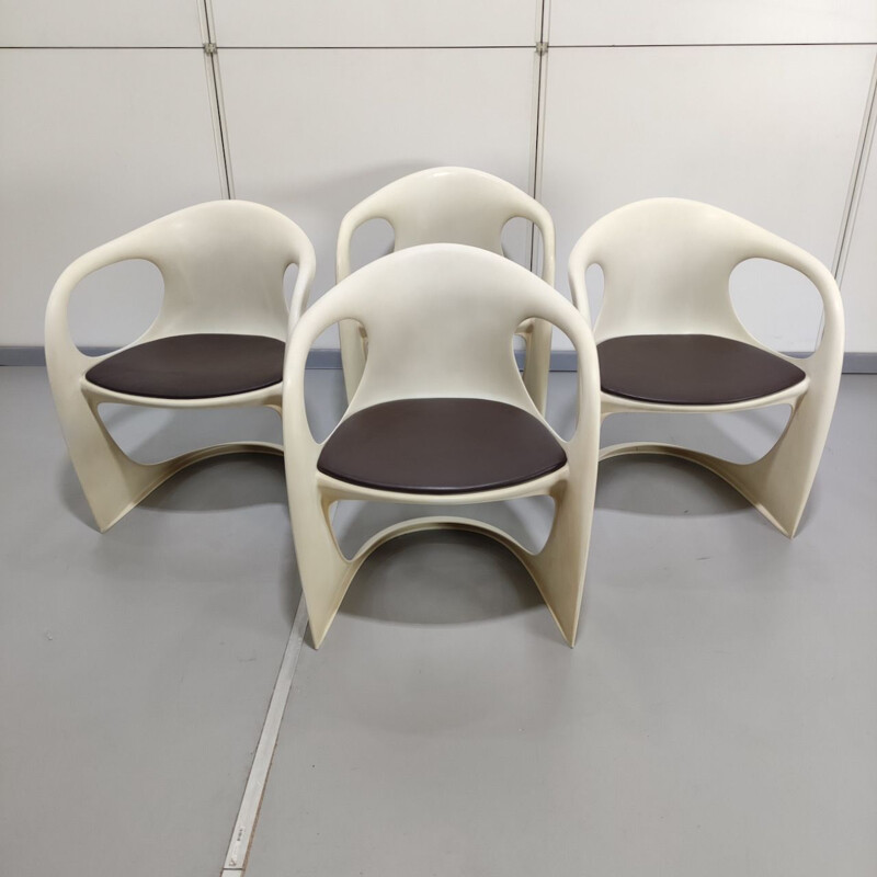 Set of 4 vintage Casala armchairs by Alexander Begge, Germany 1974