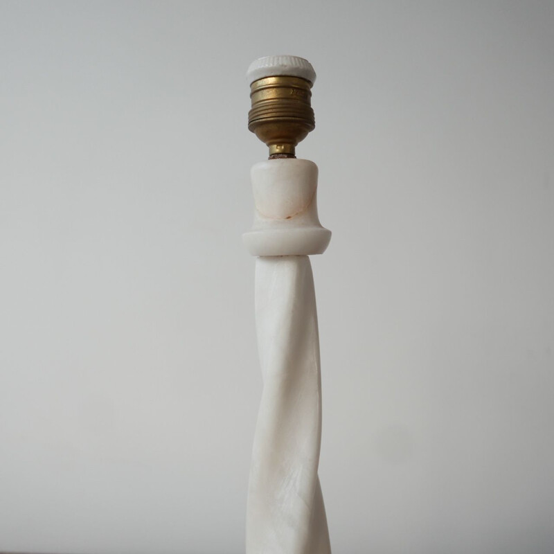 Alabaster mid-century French table lamp, 1960s