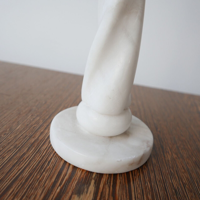 Alabaster mid-century French table lamp, 1960s