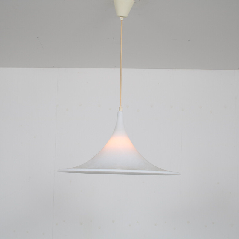 Vintage Trumpet shaped pendant lamp, Netherlands 1970s