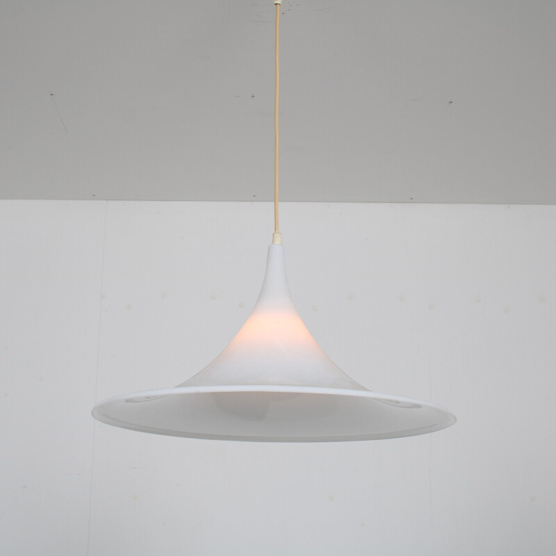 Vintage Trumpet shaped pendant lamp, Netherlands 1970s