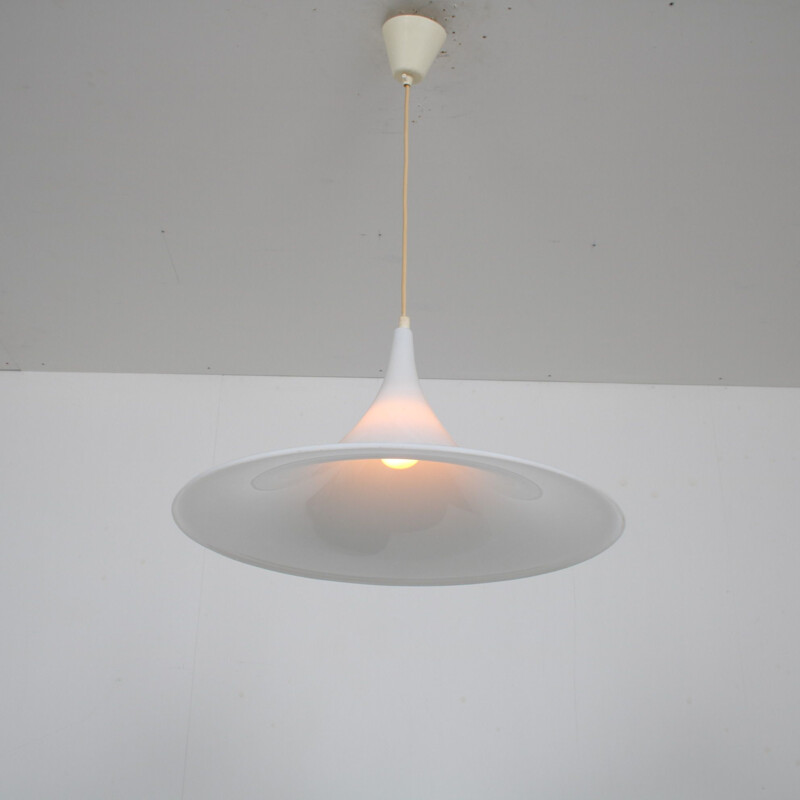 Vintage Trumpet shaped pendant lamp, Netherlands 1970s