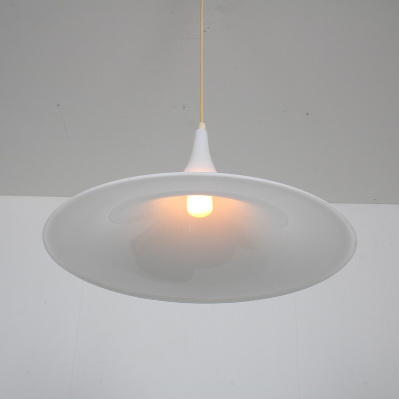 Vintage Trumpet shaped pendant lamp, Netherlands 1970s