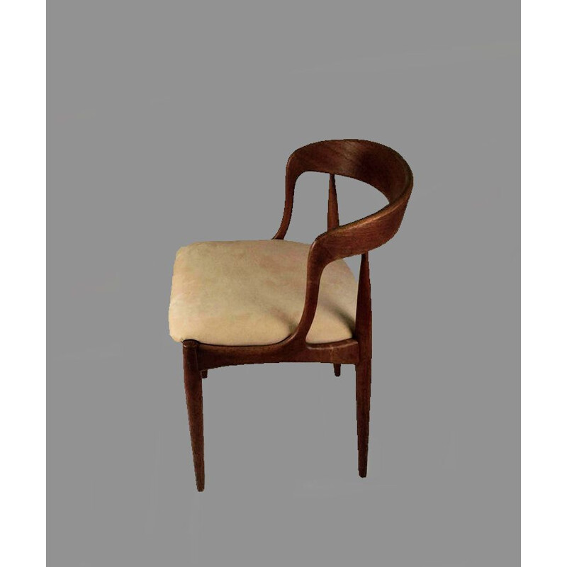 Conjunto de 6 cadeiras de teca vintage de Johannes Andersen para Ørum Møbelfabrik, 1965