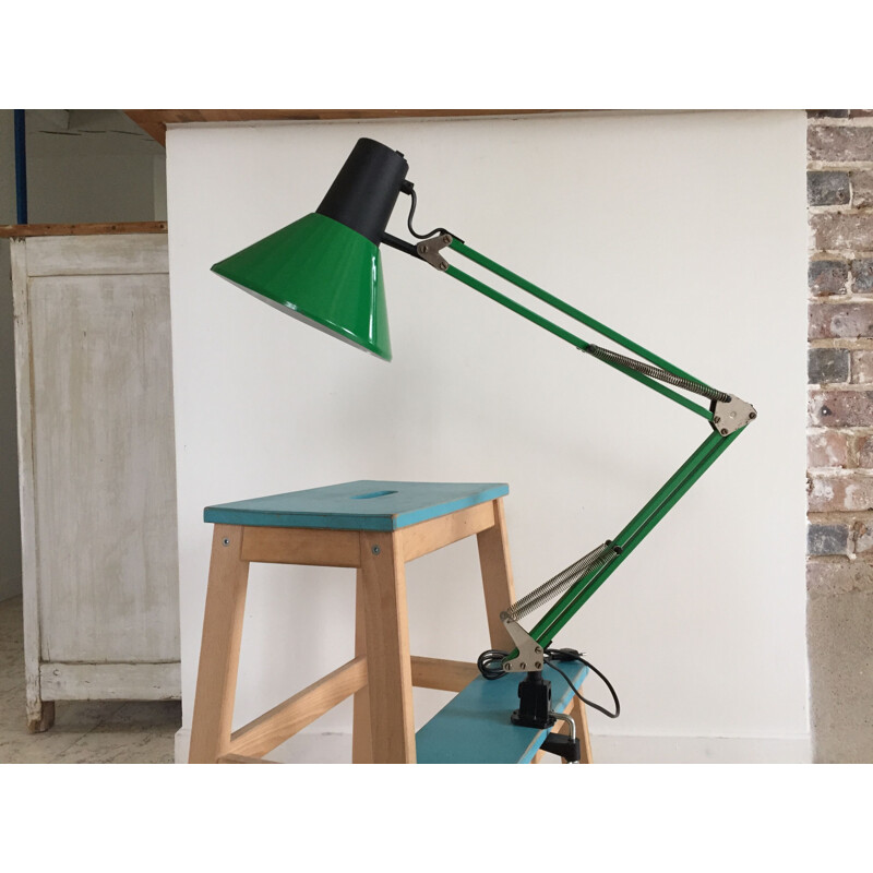 Green industrial architect lamp