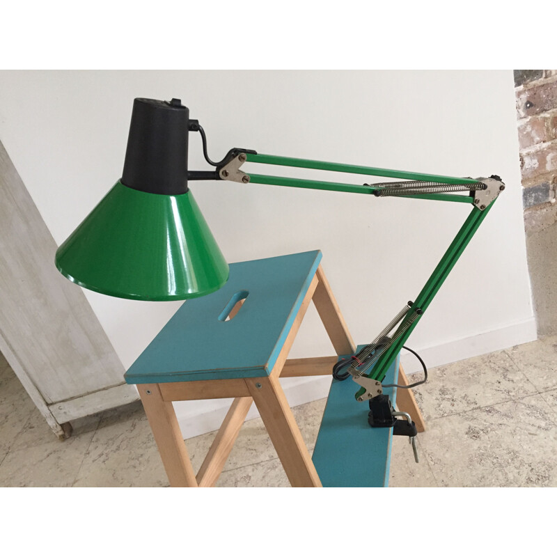 Green industrial architect lamp