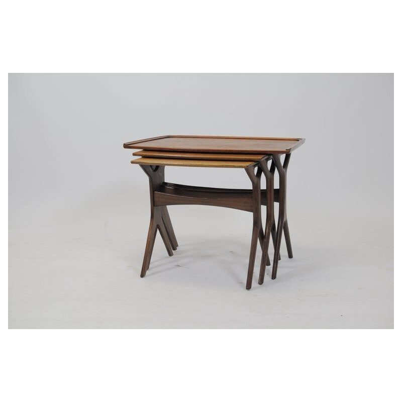 Tables gigognes danoises vintage en teck par Johannes Andersen pour Cfc Silkeborg