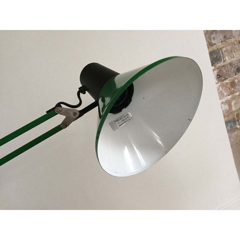 Green industrial architect lamp