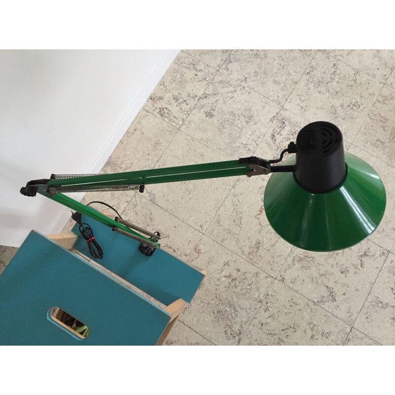 Green industrial architect lamp