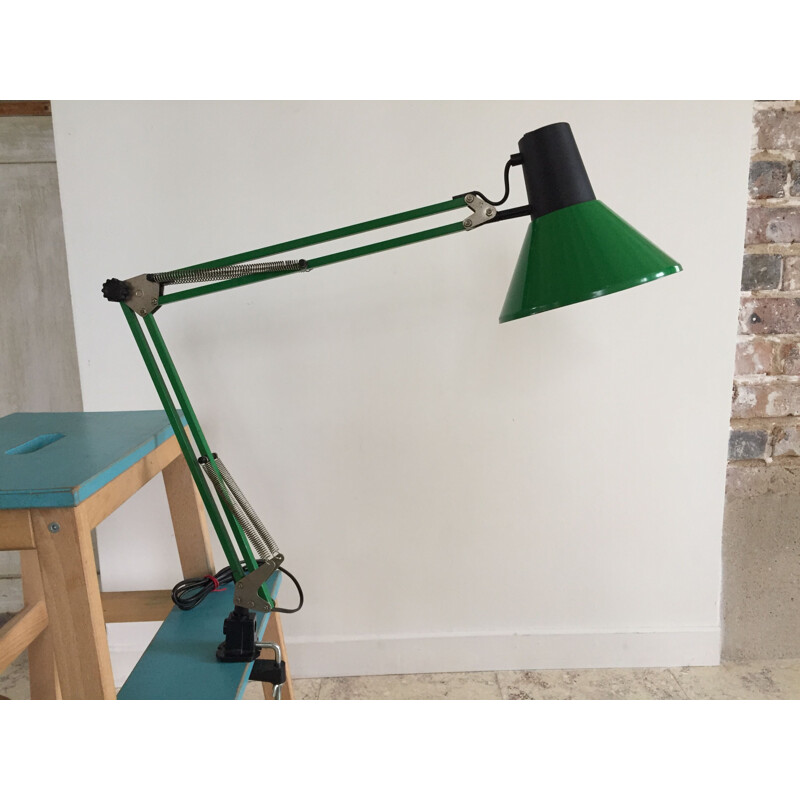 Green industrial architect lamp