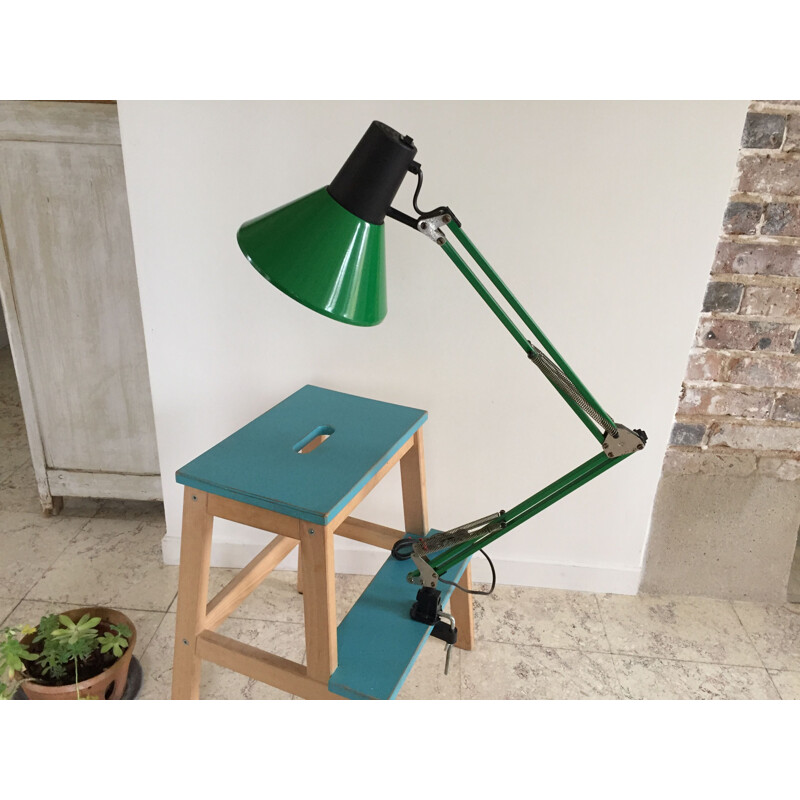 Green industrial architect lamp