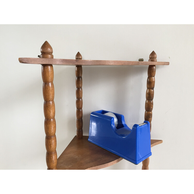 Vintage wooden corner shelf