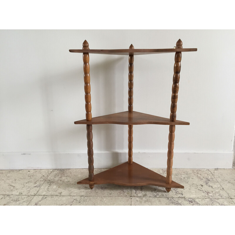 Vintage wooden corner shelf