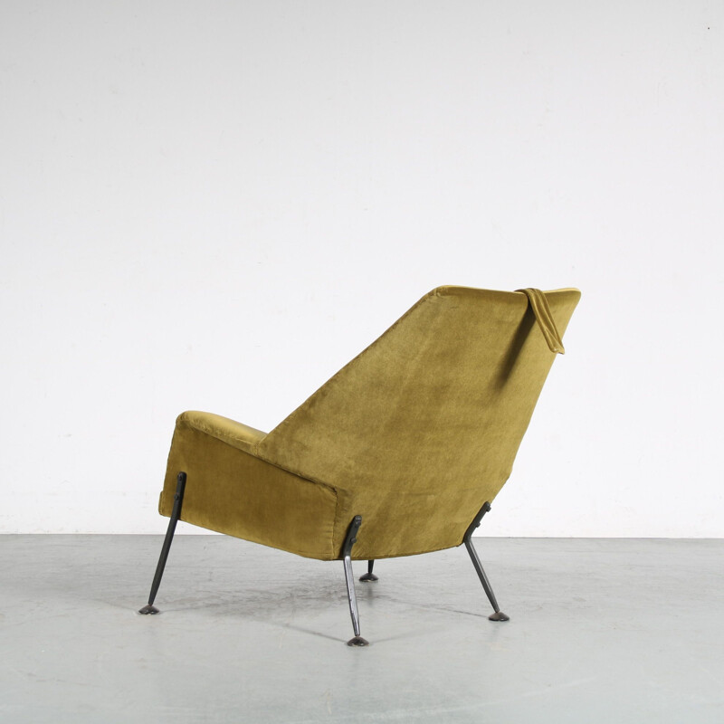 Vintage "Heron" armchair with ottoman by Ernest Race for Race Furniture, United Kingdom 1950
