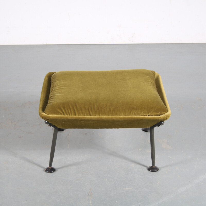 Vintage "Heron" armchair with ottoman by Ernest Race for Race Furniture, United Kingdom 1950