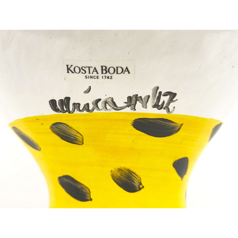 Vaso vintage soffiato a mano "Somebody" di Ulrica Hydman Vallien per Kosta Boda, Svezia 1990