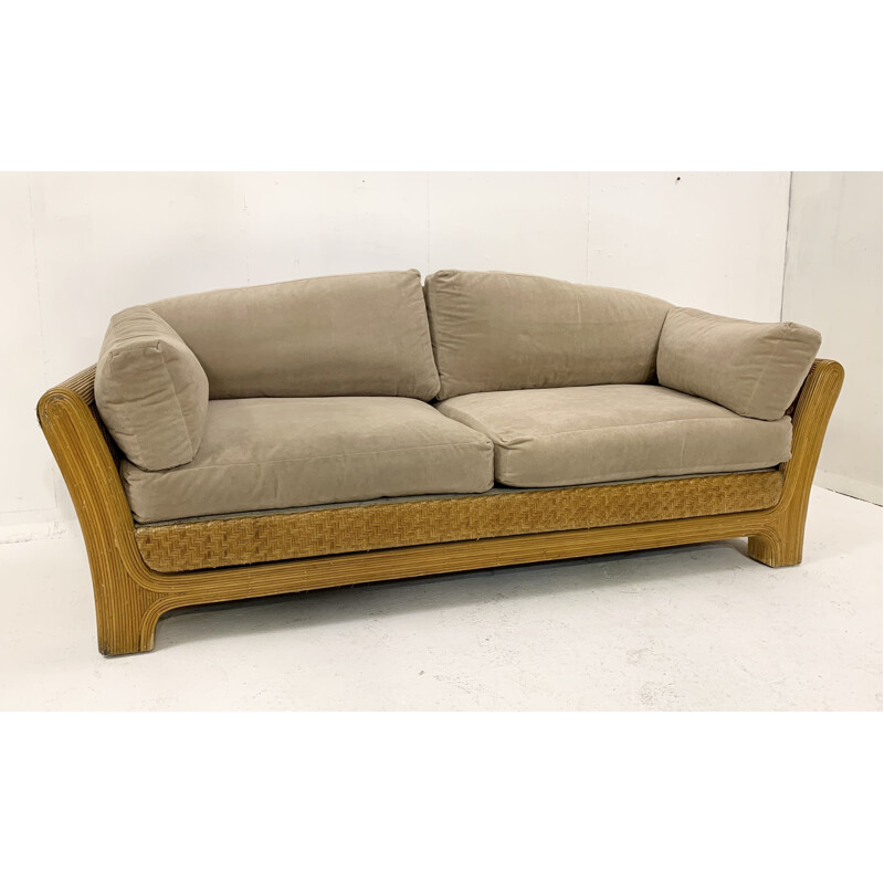 Vintage-Sofa aus Rattan, 1960