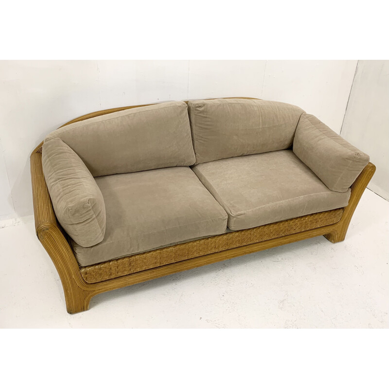 Vintage-Sofa aus Rattan, 1960