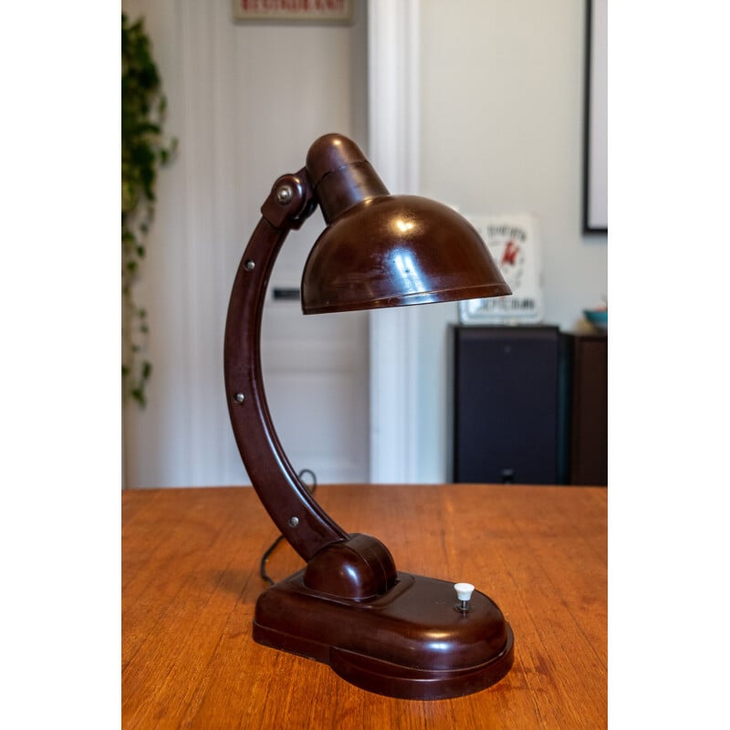 Vintage bakelite desk lamp by Christian Dell for Orehowo Zuewo, 1969